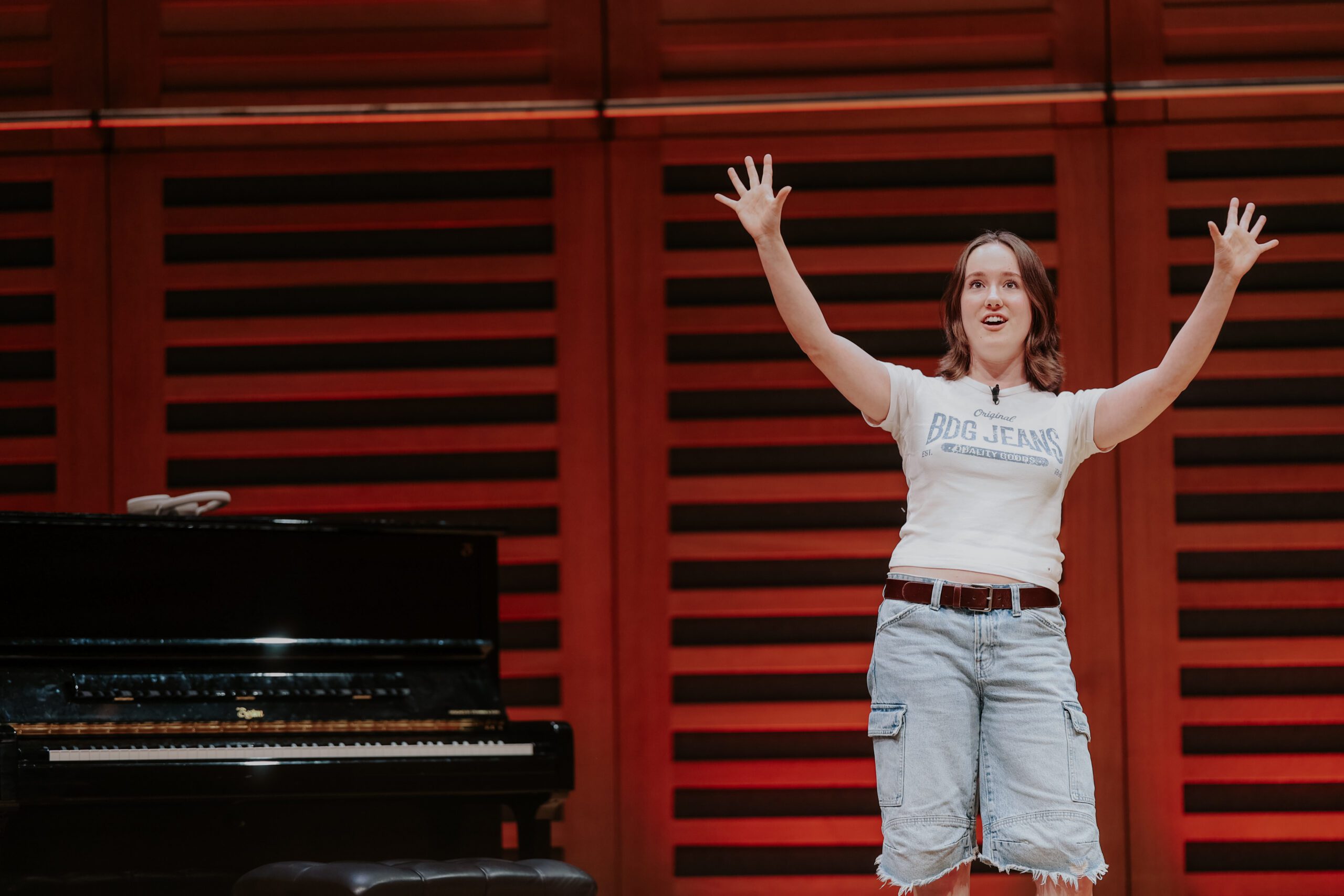 Polly Graves onstage at The Spotlight Prize 2025. Image by Joanna Nicole Photography.