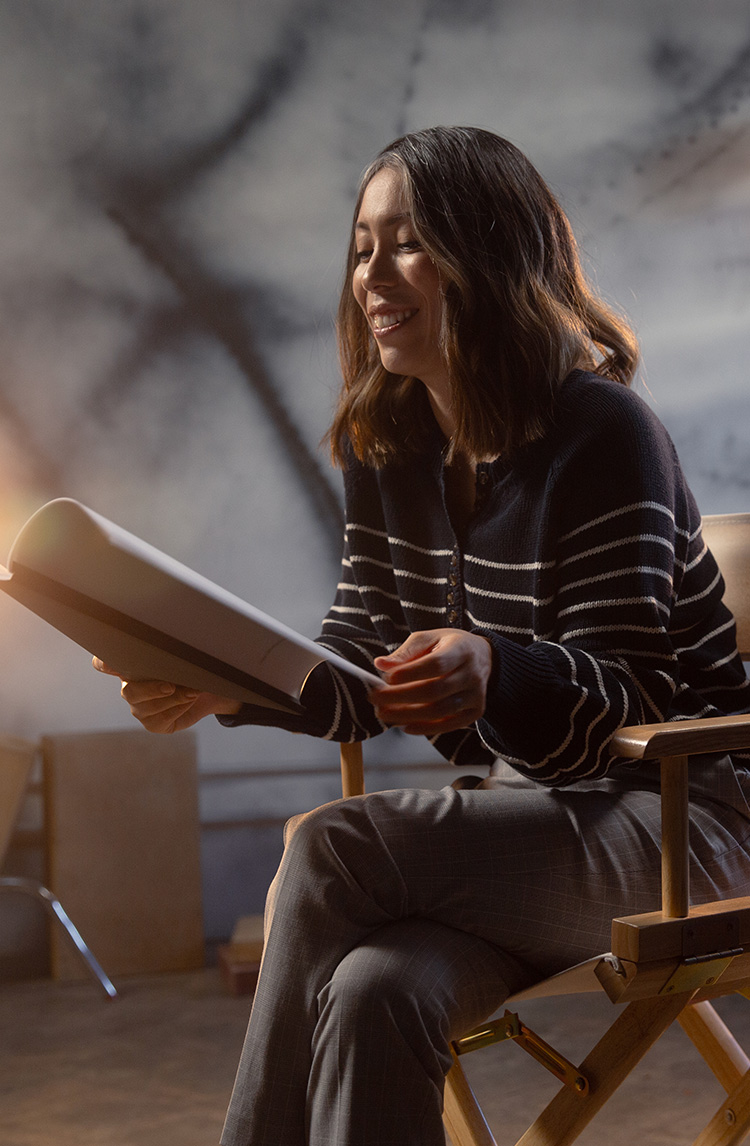 Performers take part in an acting exercise.