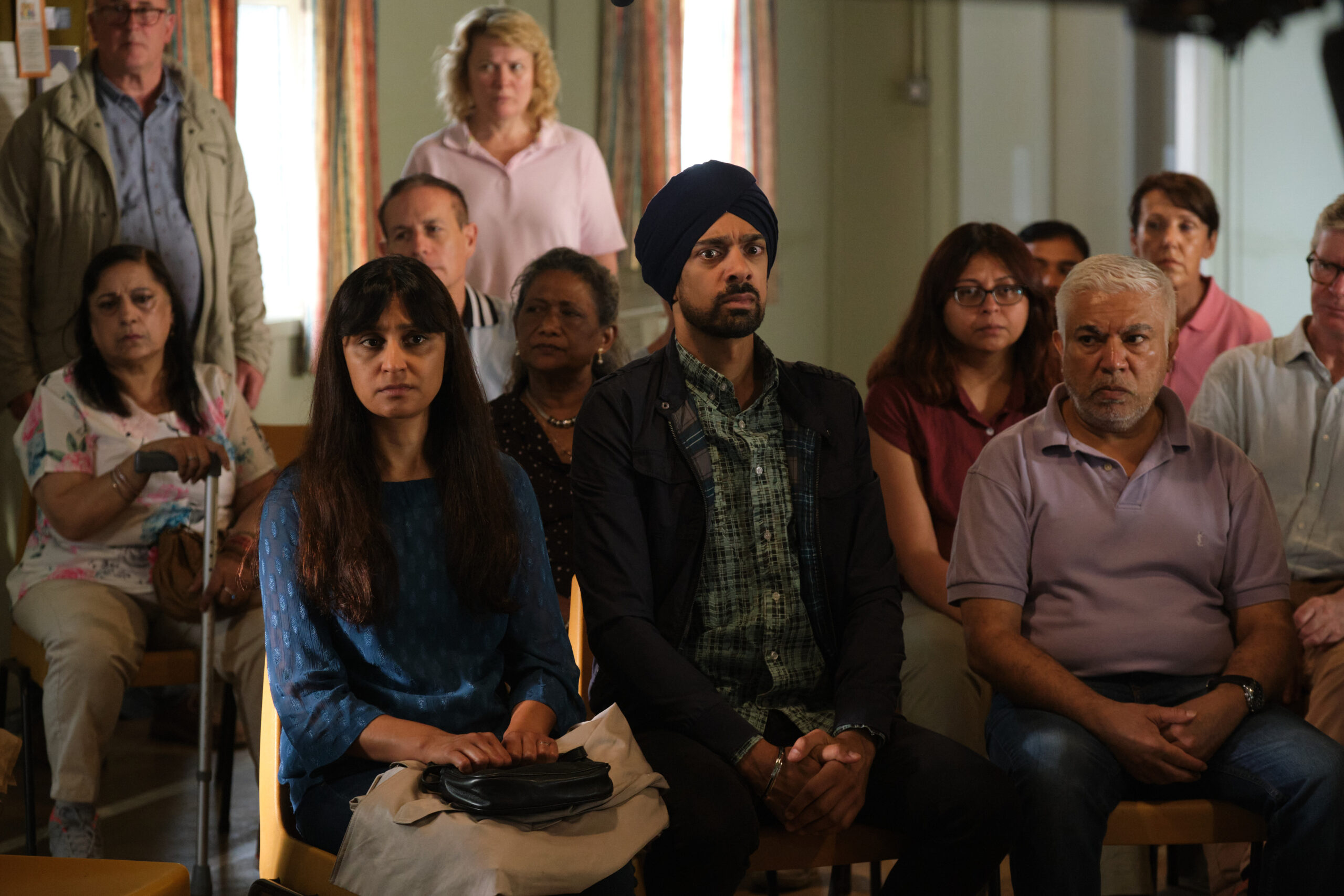 Krupa Pattani as 'Sam' and Amit Shah as 'Jas' in 'Mr Bates vs the Post Office'