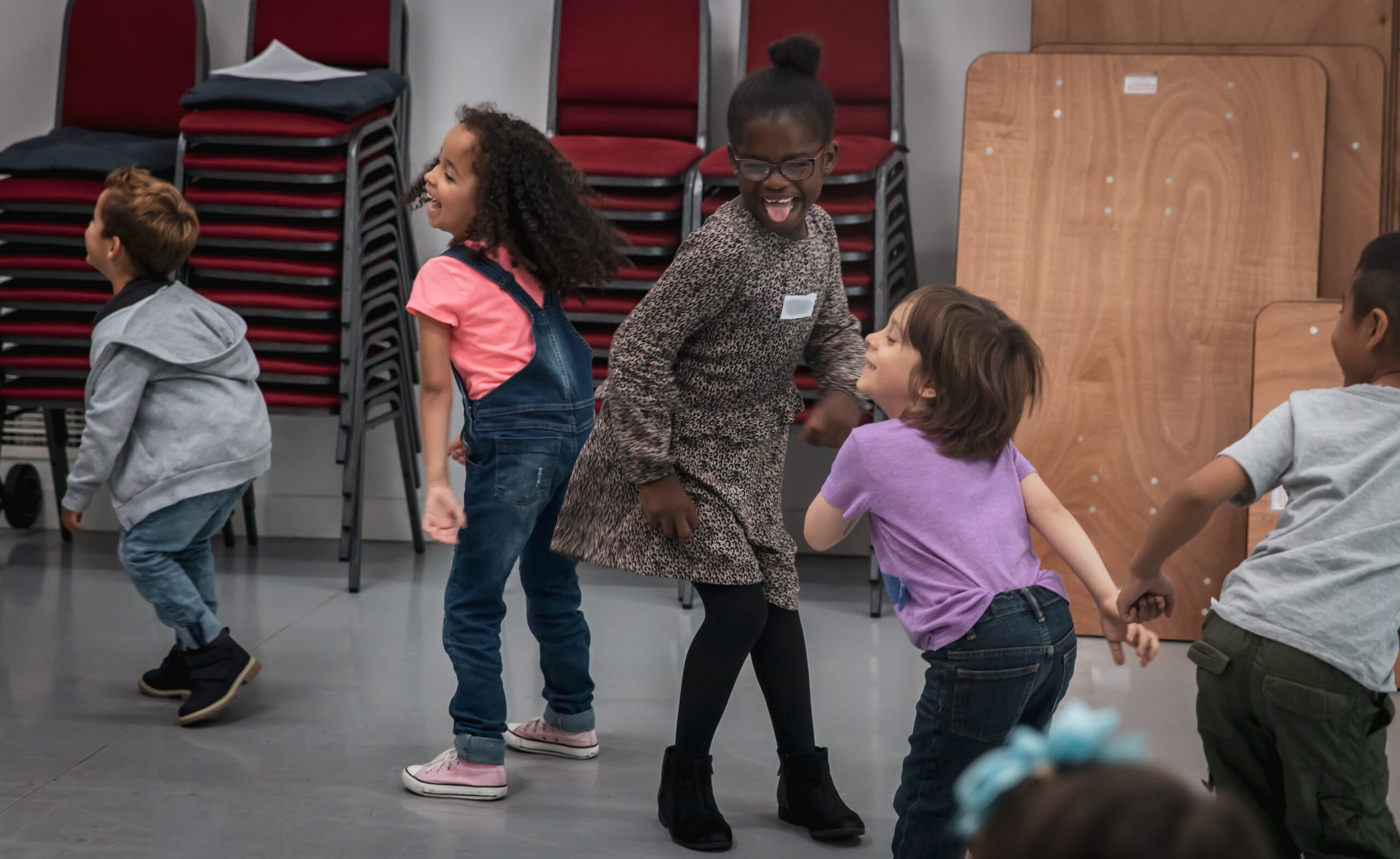 Young actors having fun during a workshop